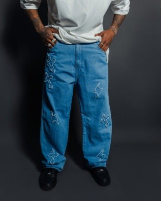 Calça Baggy Trip Side Cruz vs Raio - Jeans Sky