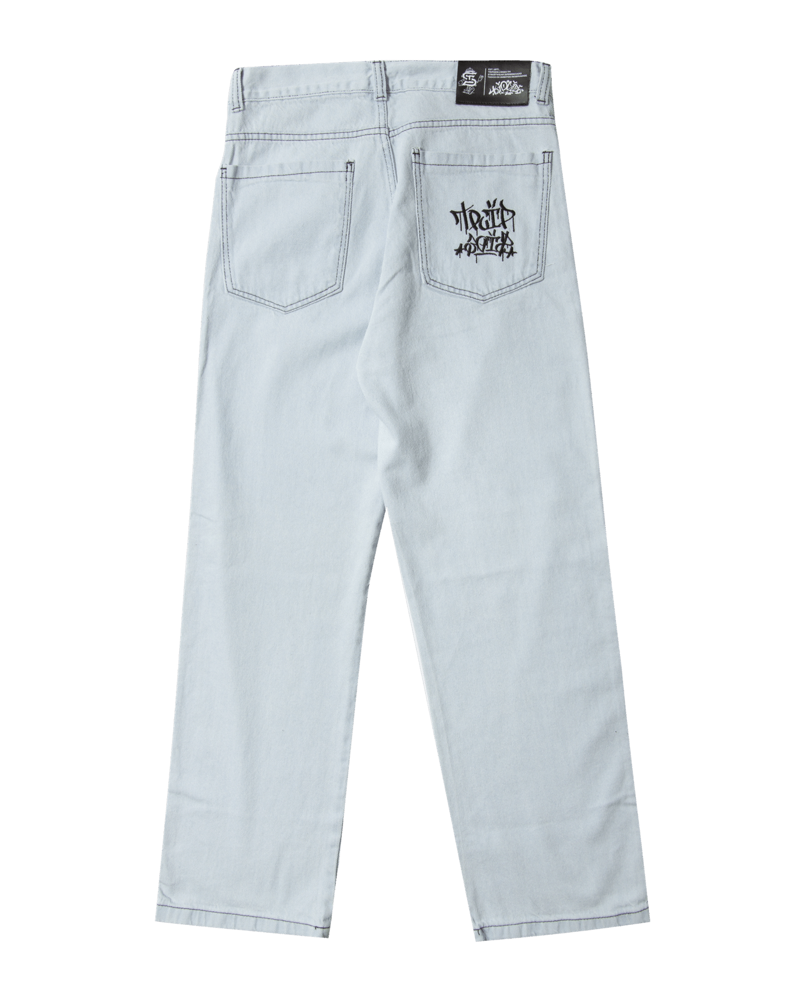 Calça Reta Trip Side - Jeans Gelo