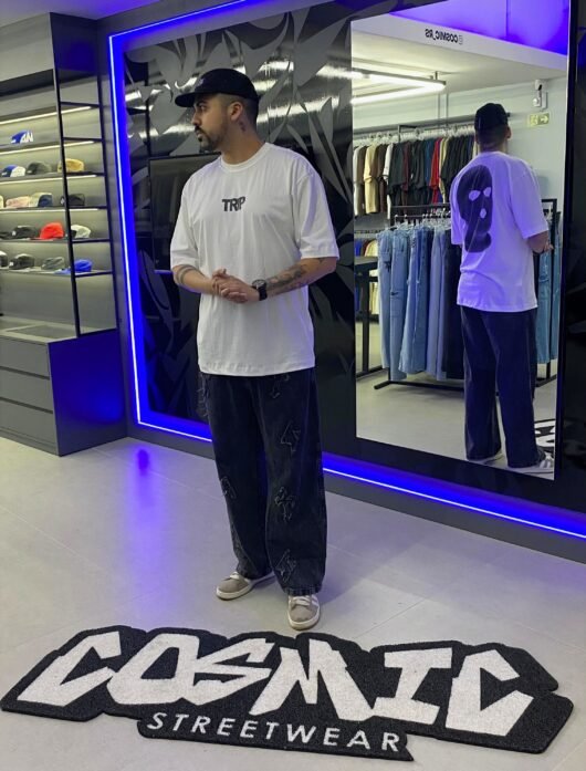 Calça Jeans Baggy Trip Side Cruz vs Raio - Estonada - Imagem 3