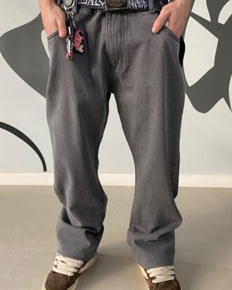 CALÇA BAGGY - cinza